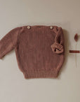 Organic Oversize Knit Jumper - Walnut